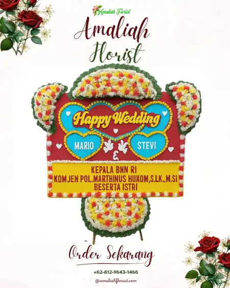 Papan Bunga Pernikahan Geblug